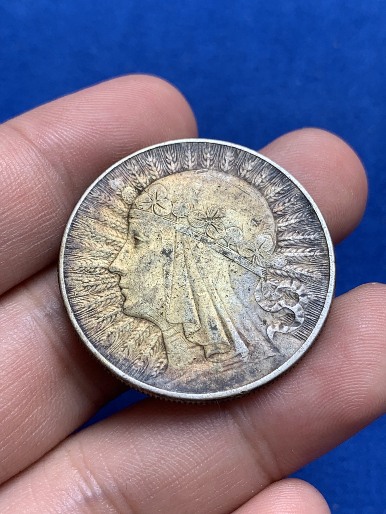 《竞宝斋》第195场-周日，周一 2场 (全场包邮) 波兰1932年10兹罗提银币  重口味包浆