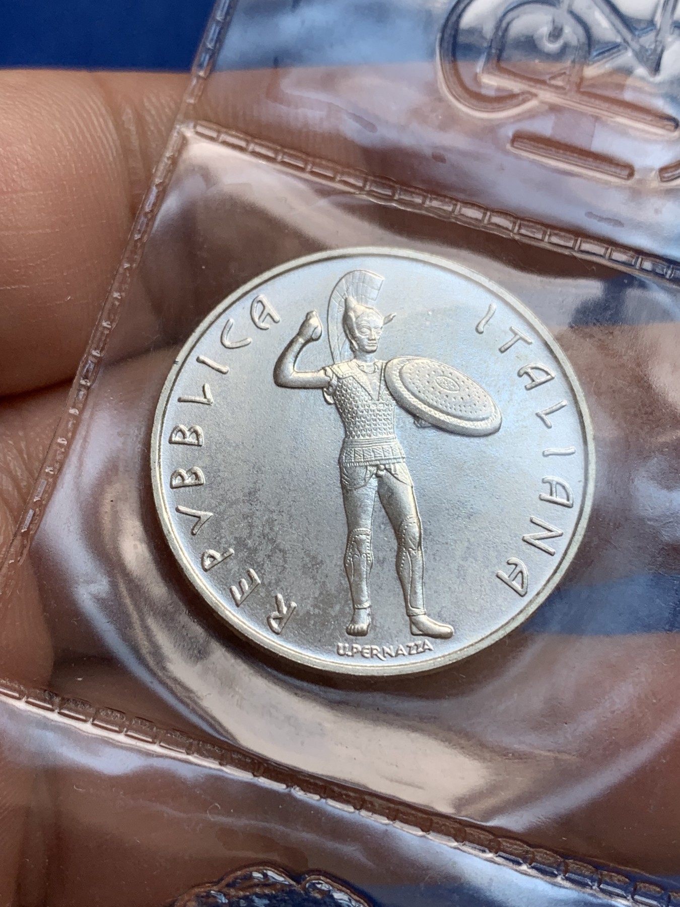 《竞宝斋》第195场-周日，周一 2场 (全场包邮) 意大利1985年伊特鲁里亚文化年500里拉银币