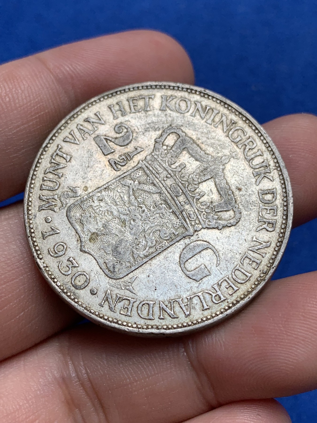 《竞宝斋》第195场-周日，周一 2场 (全场包邮) 荷兰1930年威廉明娜2.5盾大银币