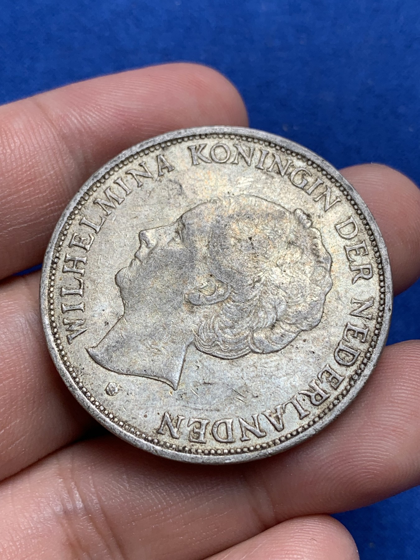 《竞宝斋》第195场-周日，周一 2场 (全场包邮) 荷兰1930年威廉明娜2.5盾大银币