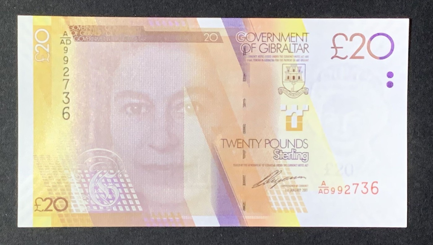 紫瑗钱币——第302期拍卖—纸币场 直布罗陀 2010年 伊丽莎白二世 20磅 UNC