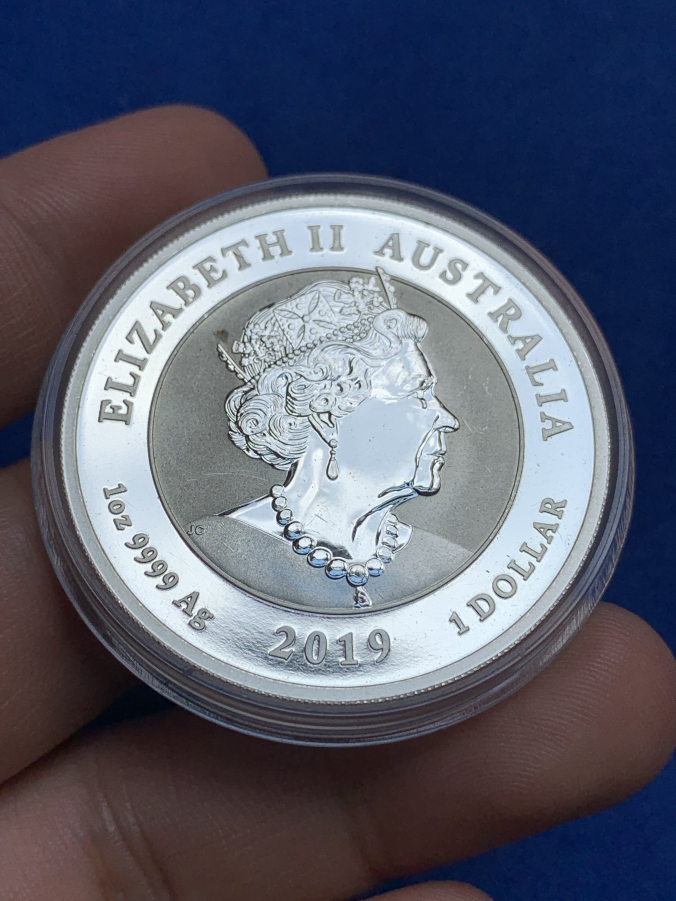 《竞宝斋》第195场-周日，周一 2场 (全场包邮) 2019 澳大利亚双龙银币 1盎司 999银