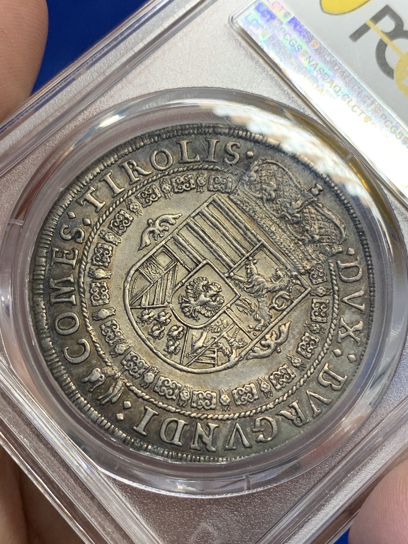 《竞宝斋》第195场-周日，周一 2场 (全场包邮) PCGS MS62 奥地利HALL厂 1632年 利奥波德五世大公 泰勒大银币 原味包浆 细节难得 历经400年 状态极好