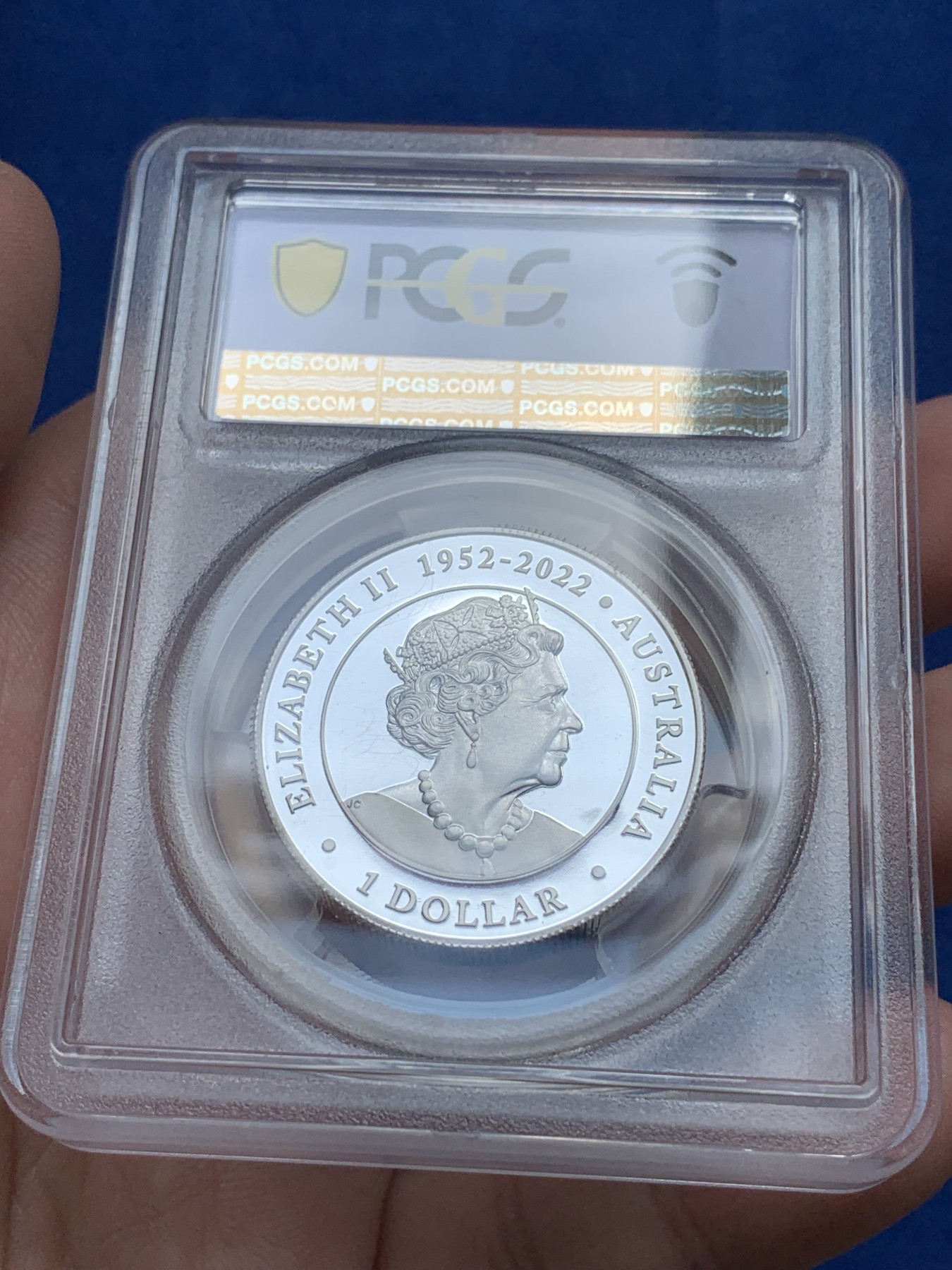 《竞宝斋》第195场-周日，周一 2场 (全场包邮) PCGS PR69 澳大利亚2022加厚凹面雕刻老鹰1元银币 带原盒 少见