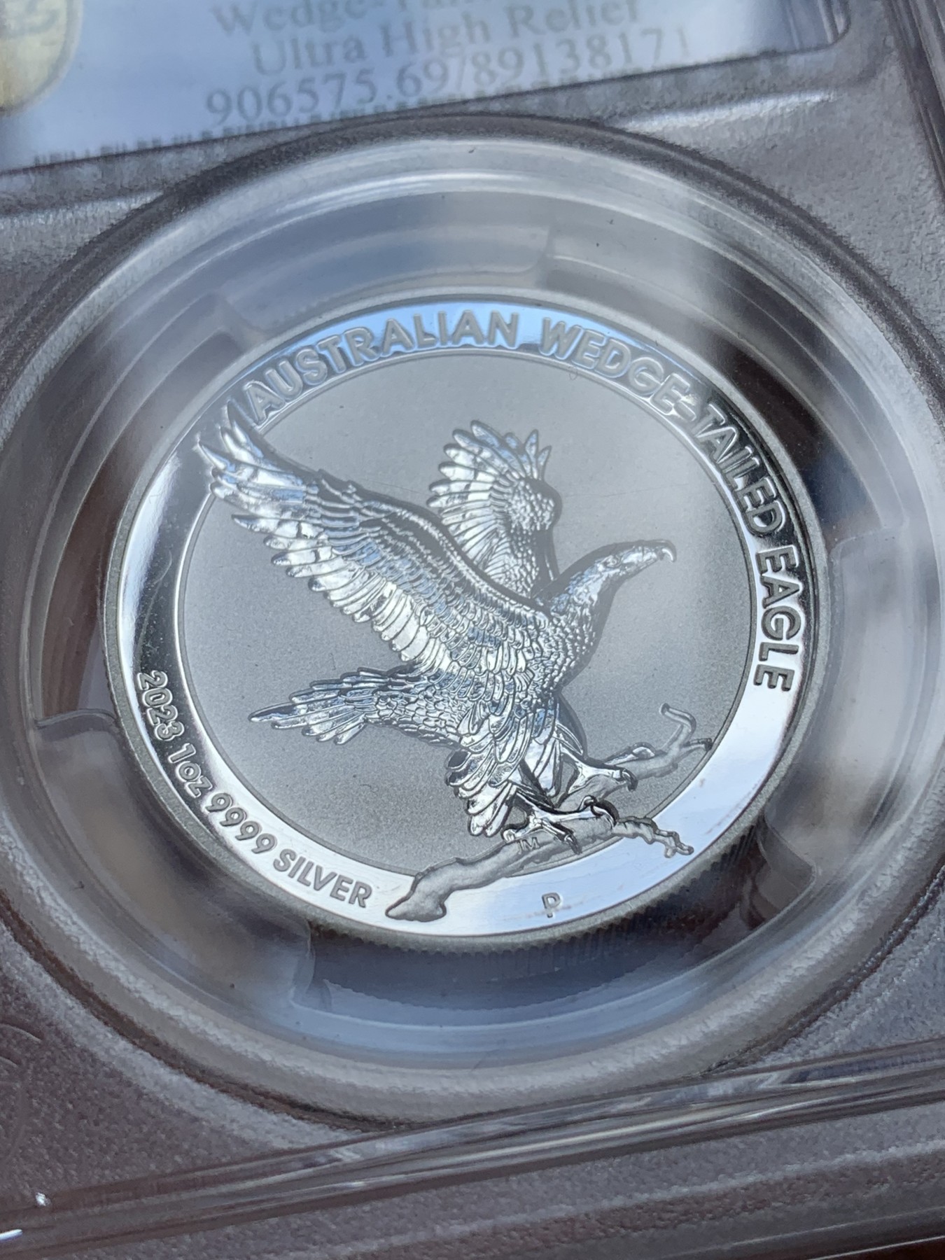 《竞宝斋》第195场-周日，周一 2场 (全场包邮) PCGS PR69 澳大利亚2022加厚凹面雕刻老鹰1元银币 带原盒 少见