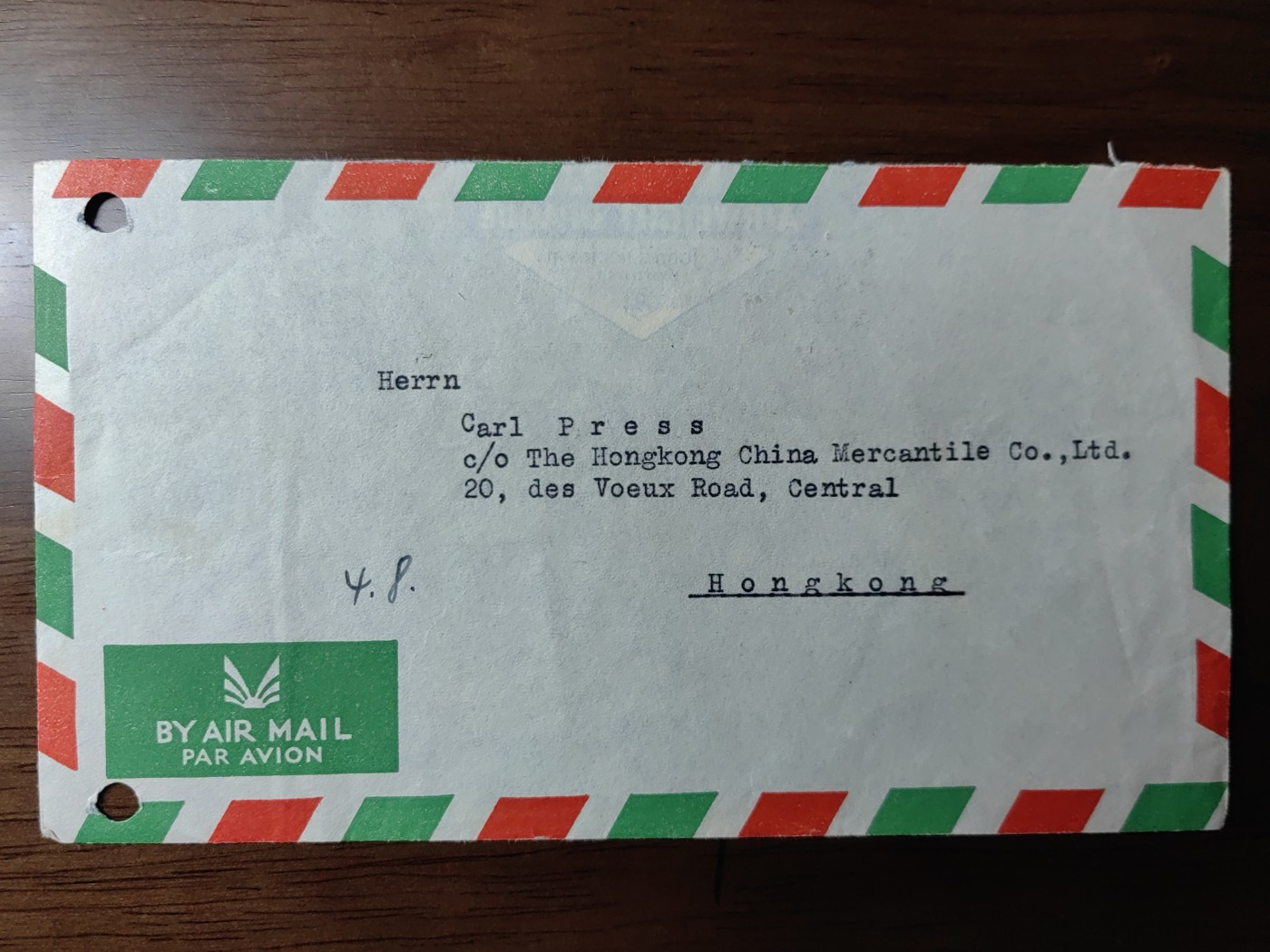 邮品精选第⑤场，含秒杀 1951年伊朗寄香港航空邮封（秒杀）