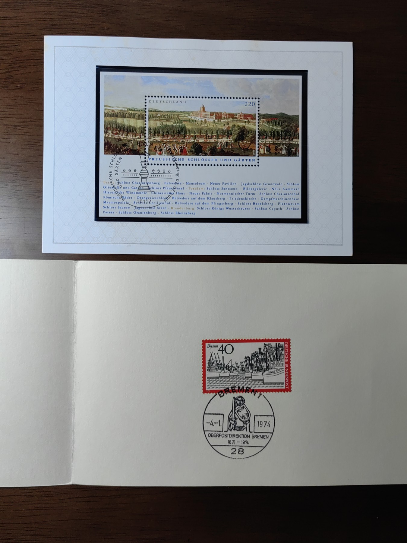 邮品精选第⑤场，含秒杀 德国小型张和邮折一对（秒杀）