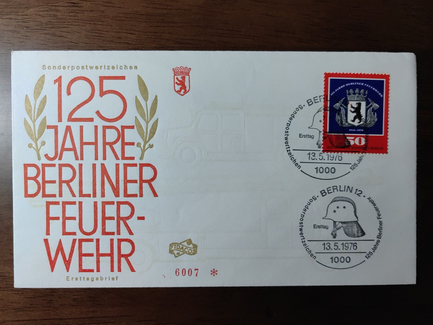 邮品精选第⑤场，含秒杀 1976年德国消防队建立125周年（秒杀）