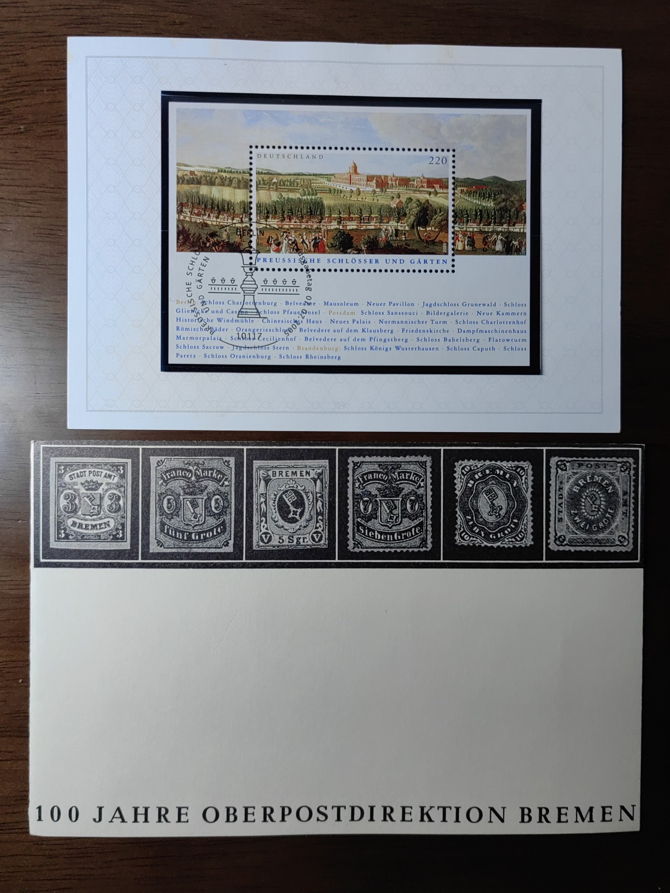 邮品精选第⑤场，含秒杀 德国小型张和邮折一对（秒杀）