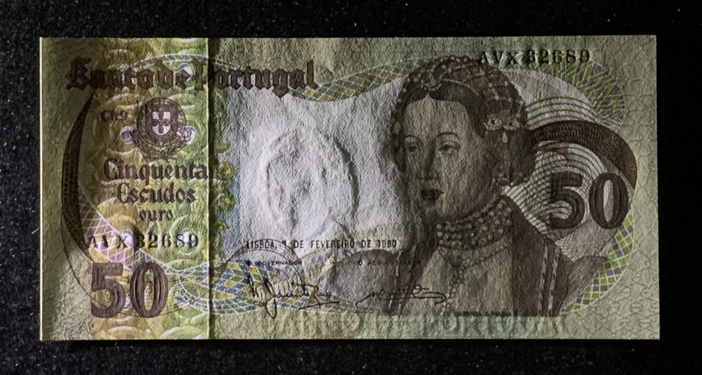 紫瑗钱币——第302期拍卖—纸币场 葡萄牙 1980年 2月1日 多纳玛利亚 50埃斯库多 UNC