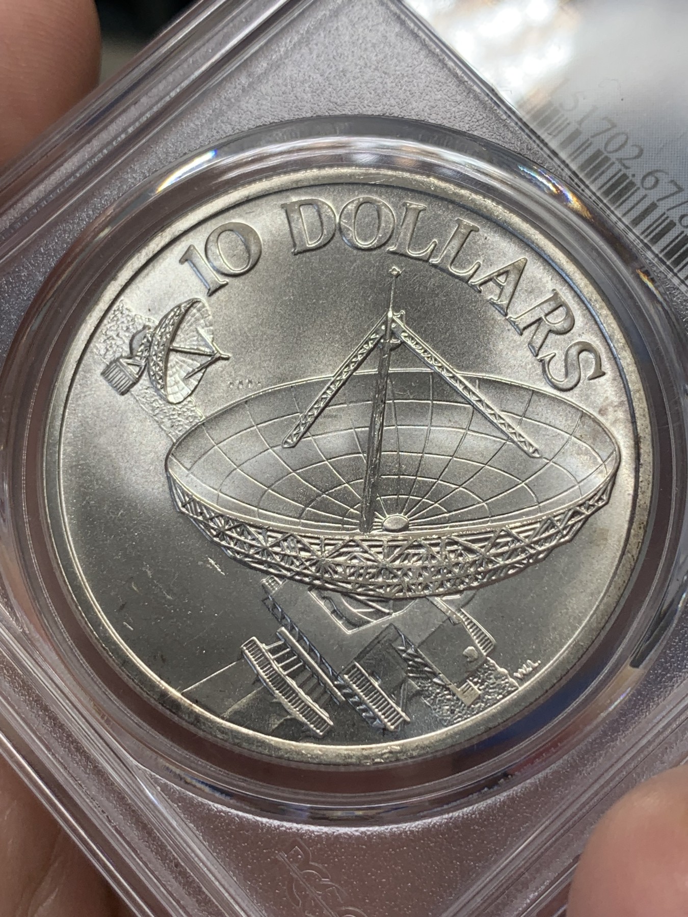 《竞宝斋》第195场-周日，周一 2场 (全场包邮) PCGS MS67 1979新加坡雷达10元银币 67高分