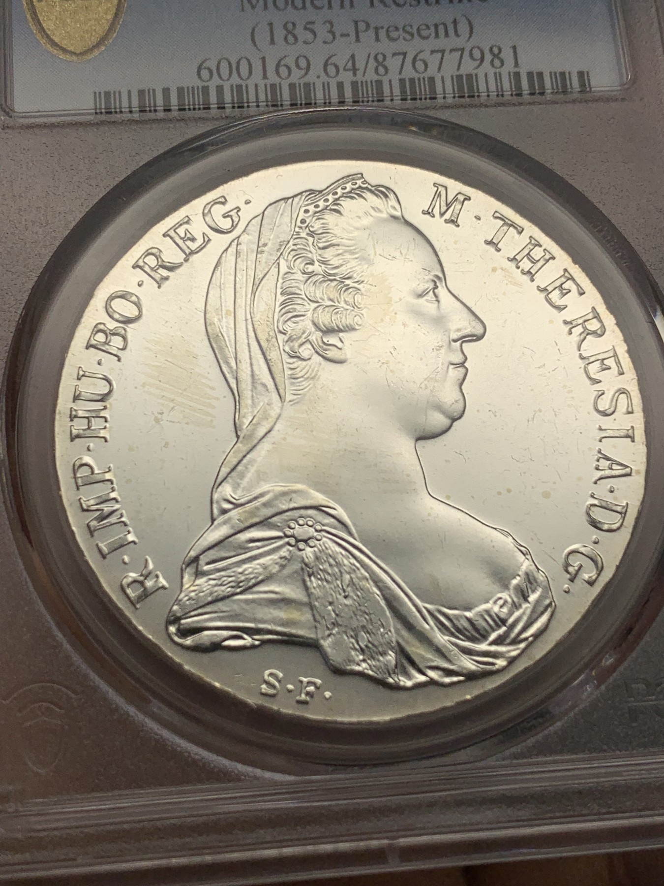 《竞宝斋》第195场-周日，周一 2场 (全场包邮) PCGS-MS64 1780年后铸版奥地利泰勒银币