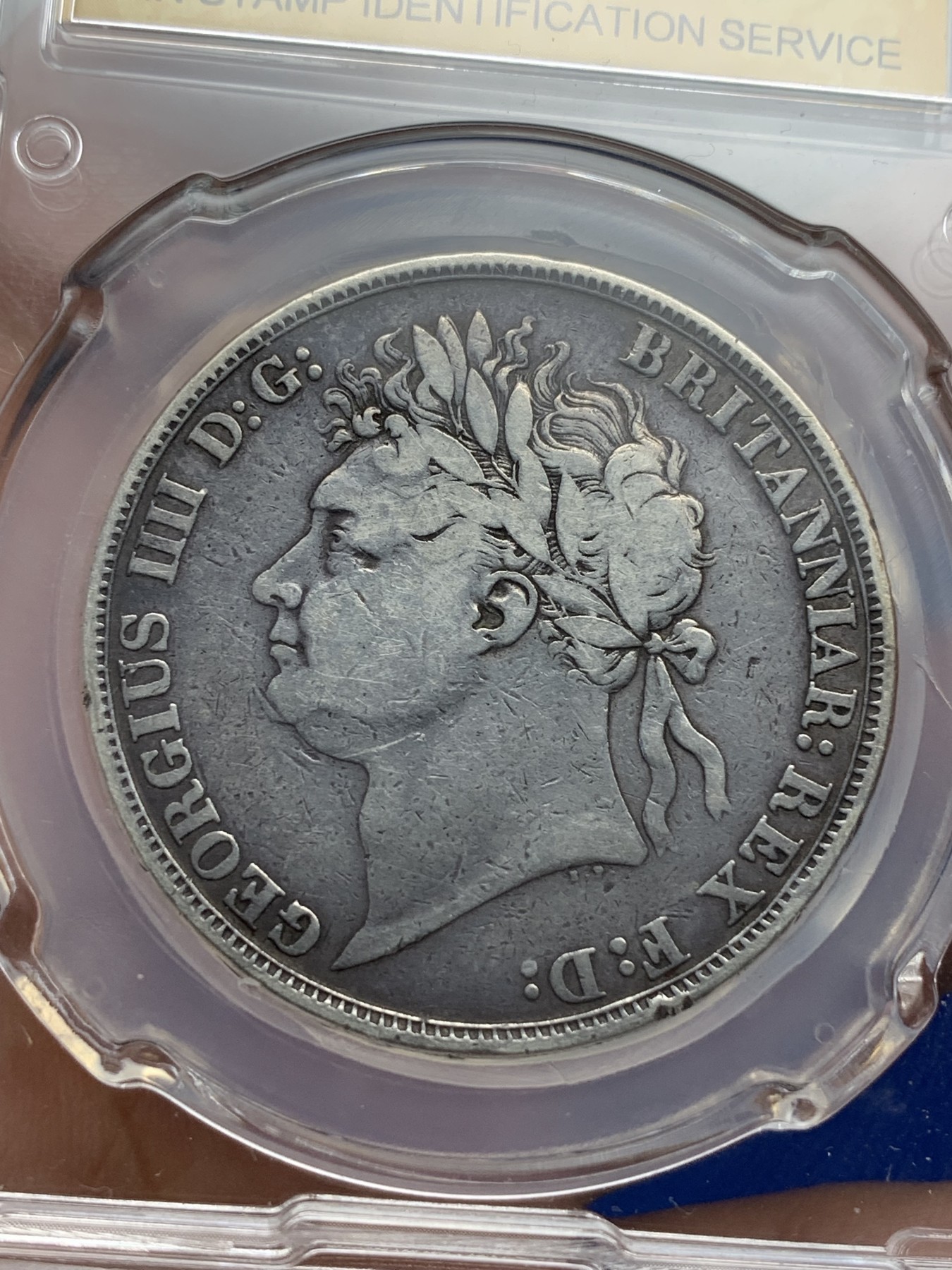 《竞宝斋》第195场-周日，周一 2场 (全场包邮) CSIS F15 英国 1821乔治四世马剑克朗银币