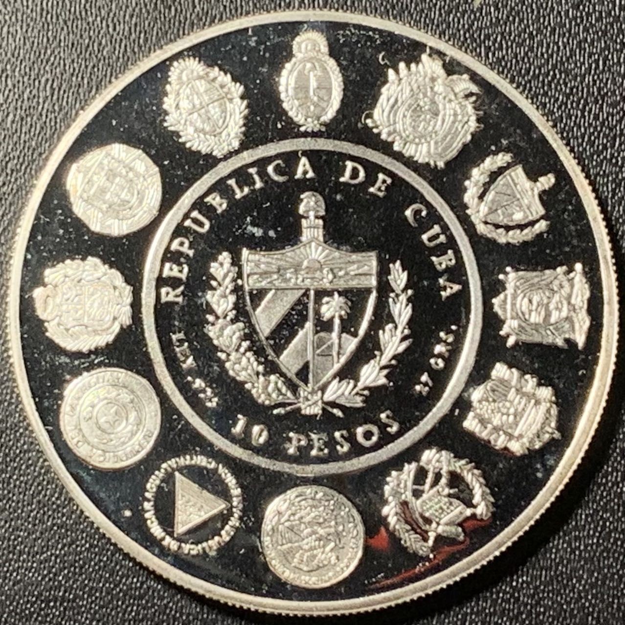 紫瑗钱币——第322期拍卖 古巴 1997年 伊比利亚-美洲系列 伦巴舞者 10比索 27克 0.925银 精制