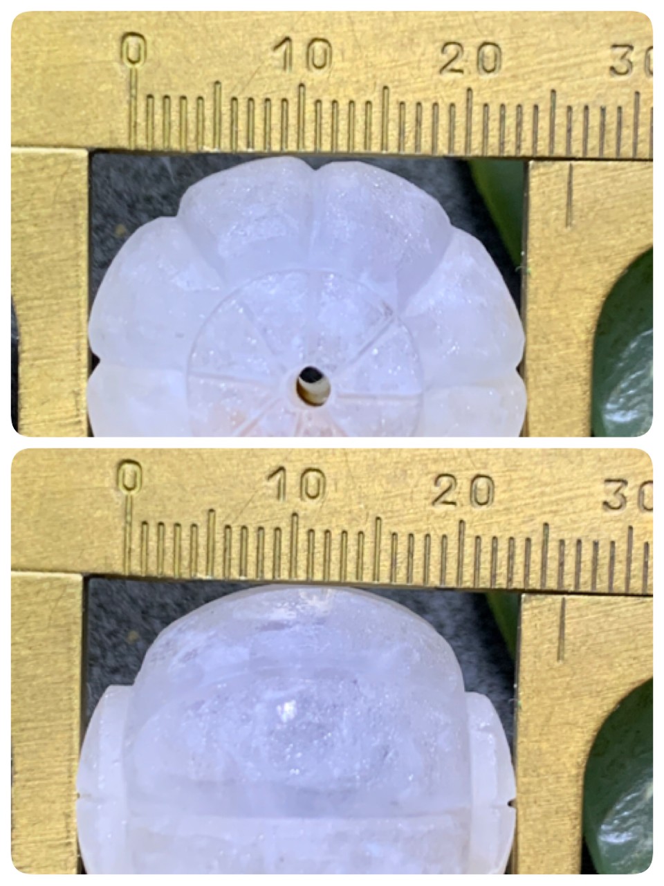 精美亚光满冰飘糖心料战国红玛瑙手工雕刻八棱南瓜灯笼珠一颗！