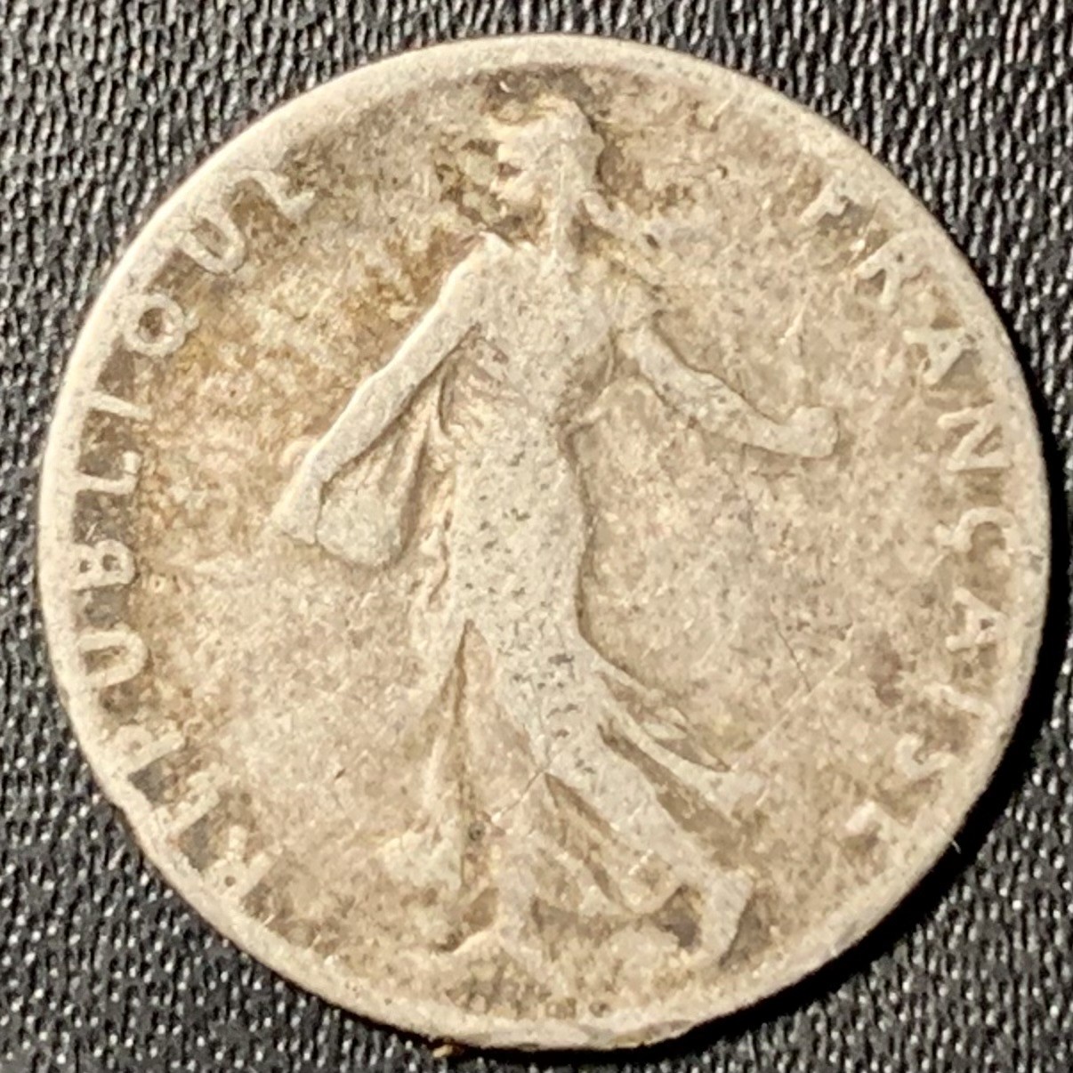 紫瑗钱币——第303期拍卖 法国 1909年 播种女神 50分 2.5克 0.835银