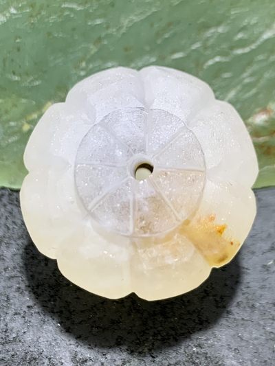 精美亚光满冰飘糖心料战国红玛瑙手工雕刻八棱南瓜灯笼珠一颗！ - 精美亚光满冰飘糖心料战国红玛瑙手工雕刻八棱南瓜灯笼珠一颗！