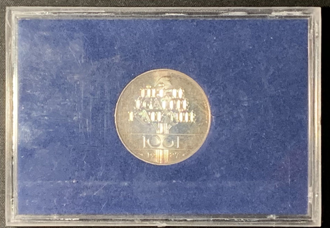 紫瑗钱币——第303期拍卖 法国 1987年 拉斐特将军诞辰230周年 100法郎 15克 0.9银 造币厂原盒