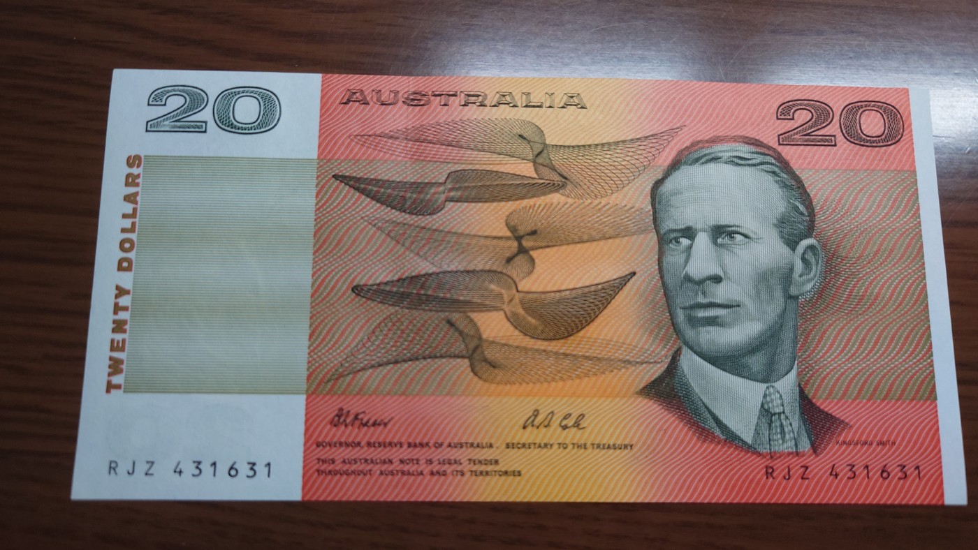 澳大利亚纸币1-2-5-10-20小套尾1同团购 绝品刀拆 免佣金（1-2-5-10也有零售另询）） 澳大利亚20元 纸币 全新绝品刀拆 尾号631