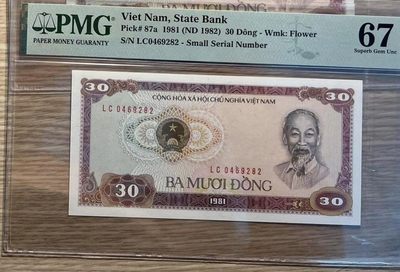 【三泉🏦Quan Se】拍卖第十八期⚖️ - 【PMG67EPQ】越南1981年30盾（高分难得）