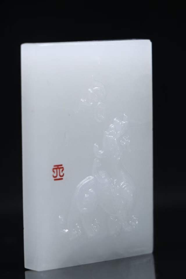 和田玉“招财貔貅” 尺寸：高6.5cm宽4.5cm重70g