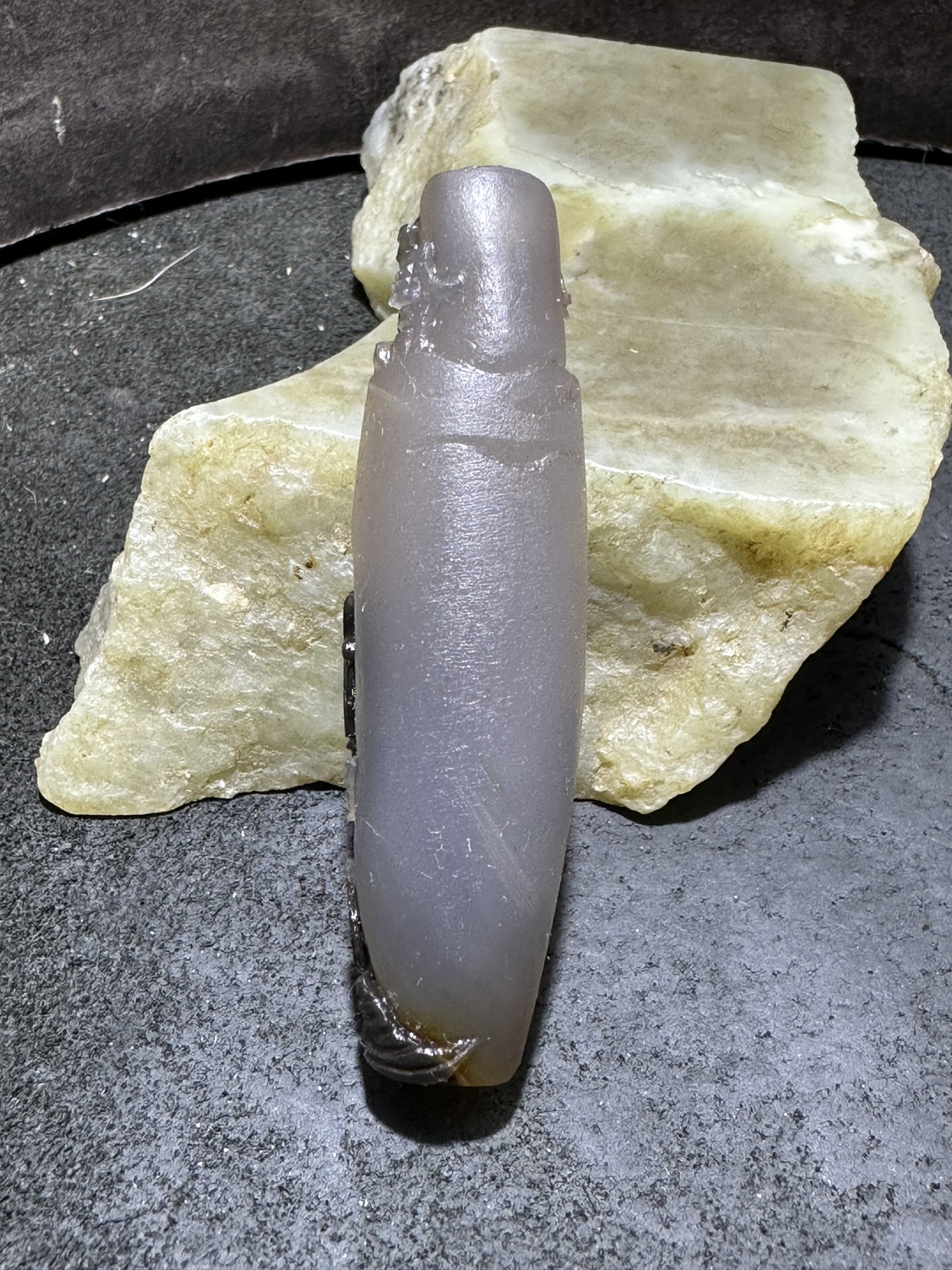 精美亚光高玉化巴西玛瑙手工俏色巧雕鱼跃龙门吊坠（把件）一个！