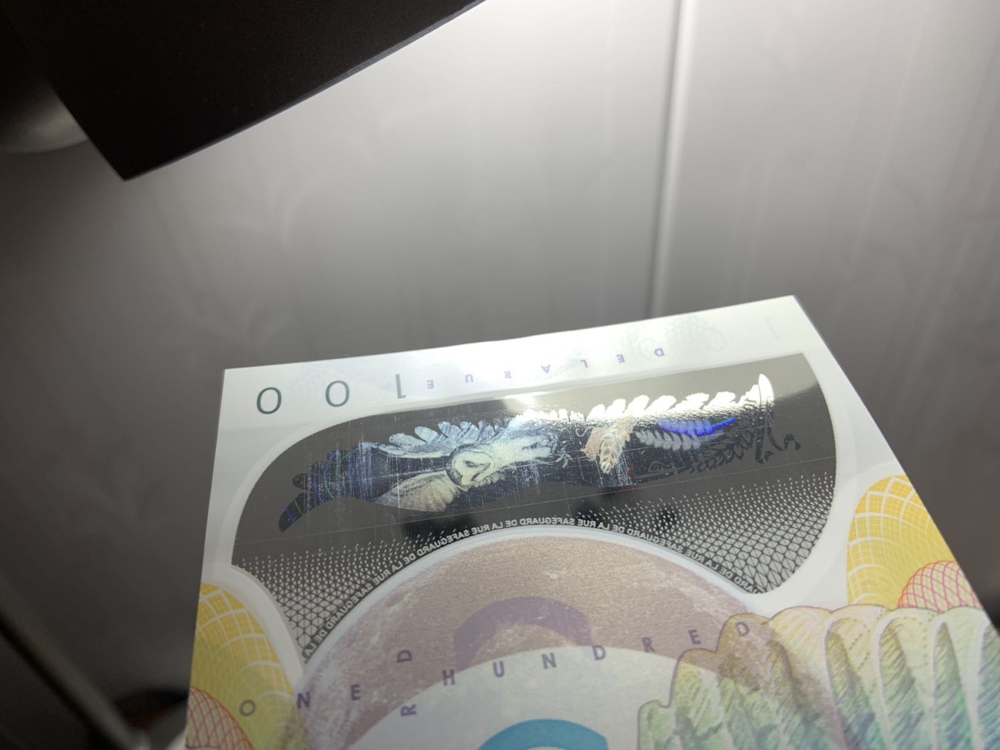 收藏联盟Quantum Auction 第287期拍卖  德纳罗公司2016年猫头鹰测试钞 品相全新UNC 水印处刮擦为原始印刷因素