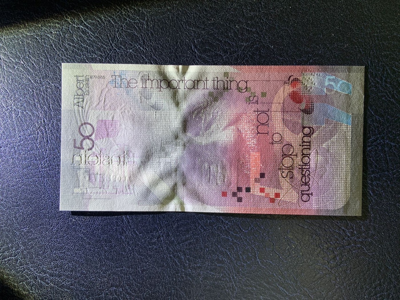 收藏联盟Quantum Auction 第287期拍卖  德纳罗公司2005年爱因斯坦去世50周年纪念测试钞 品相全新UNC