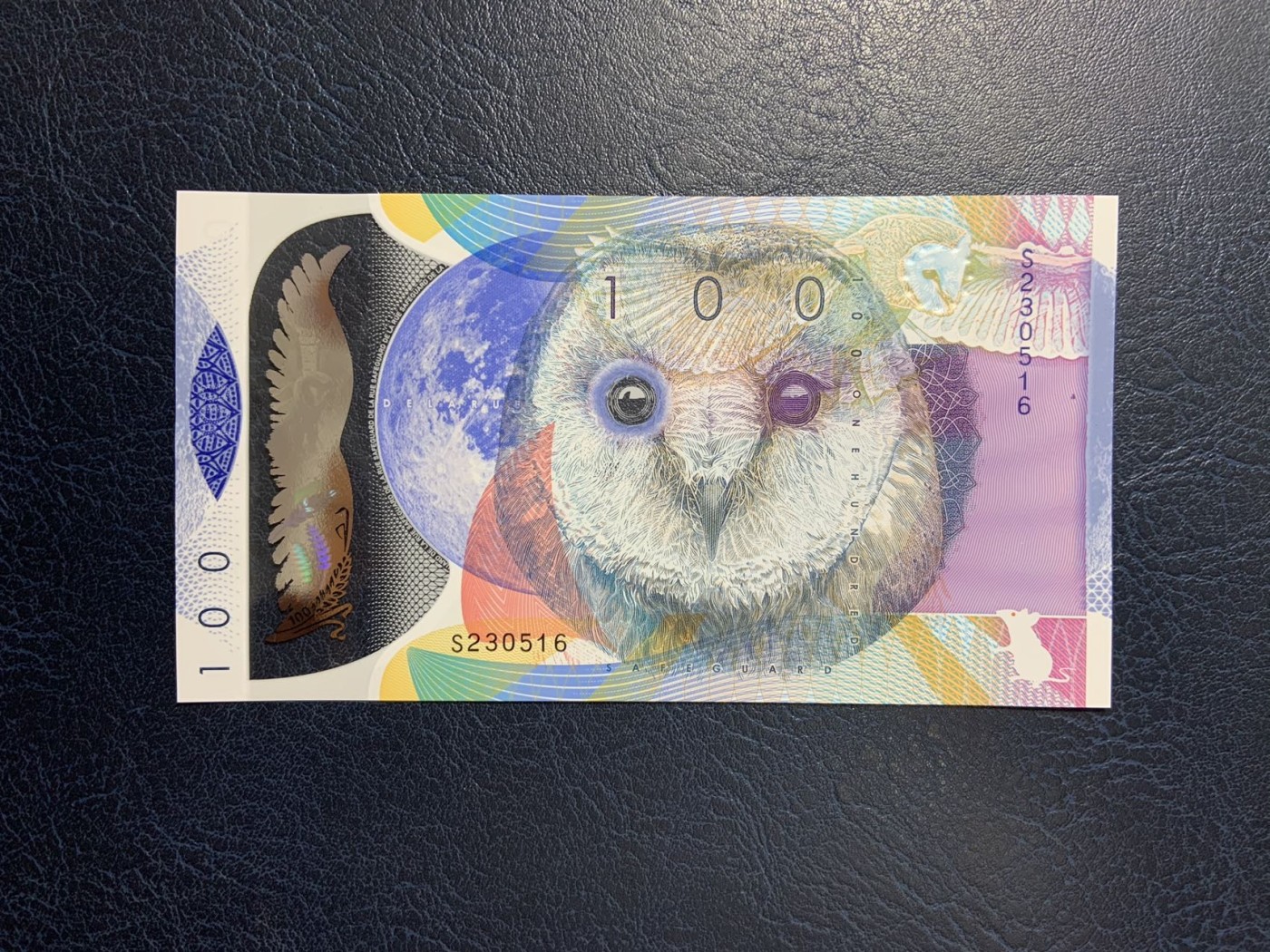收藏联盟Quantum Auction 第287期拍卖  德纳罗公司2016年猫头鹰测试钞 品相全新UNC 水印处刮擦为原始印刷因素