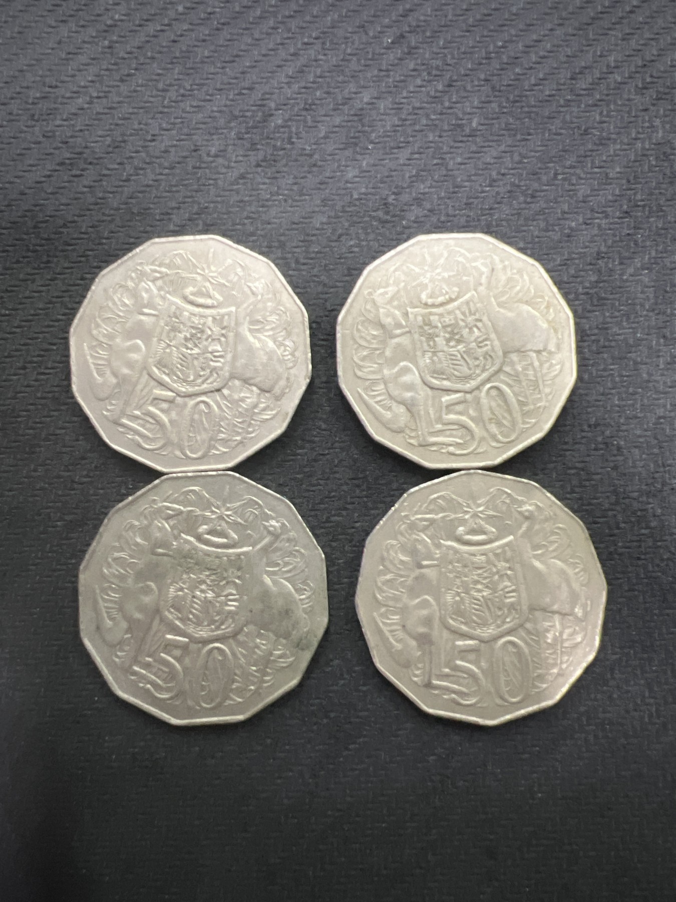 飞翔风筝第7场世界钱币纸币硬币 澳大利亚4枚不同年份