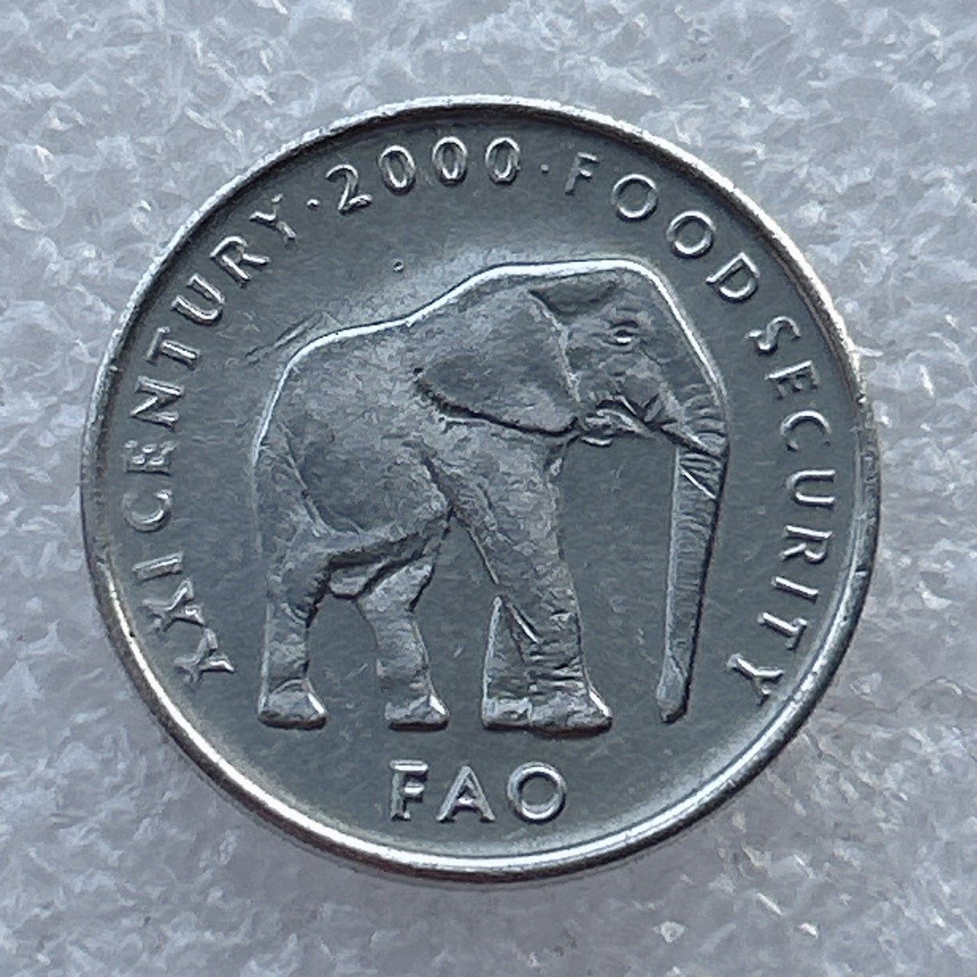 全场一元起拍 世界钱币散币场 第22期 2000年索马里FAO非洲大象5先令铝币 原光全品