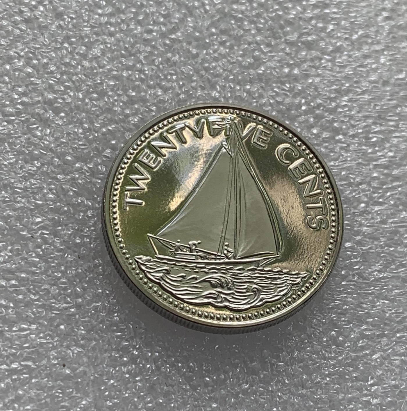 瓶子🏺第108期拍卖会  巴哈马1977年帆船25分精制币