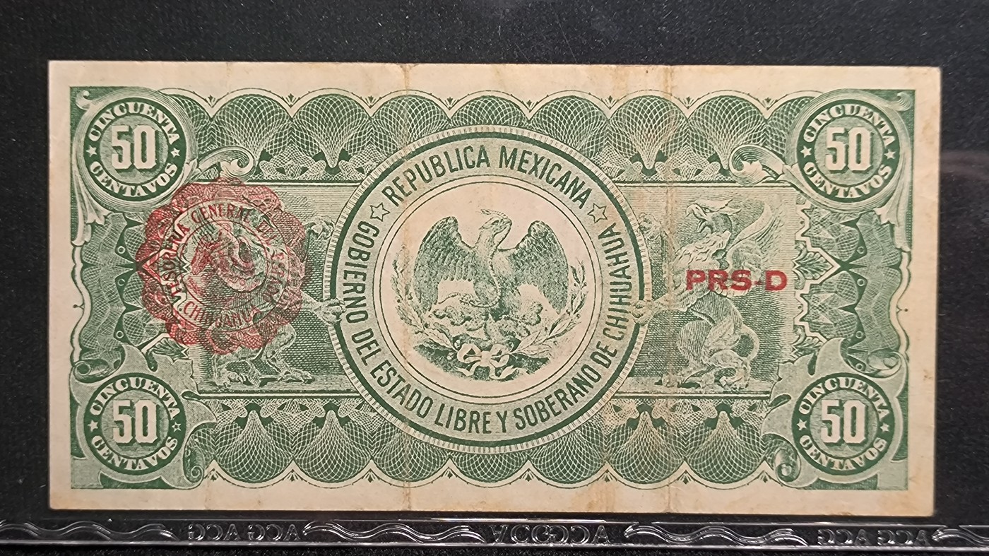 墨西哥1914年奇瓦瓦州50分地方纸币