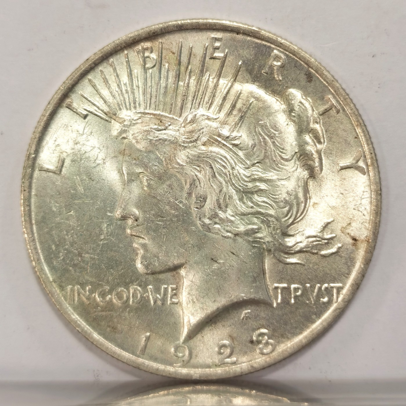 博洋堂世界钱币拍卖第042期周六场（全场包邮）本周五、周六二场连拍 美国1923年著名的和平银币，银霜犹存，挺漂亮的品种