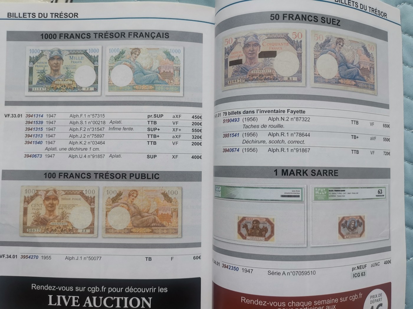 【Blue Auction】✨世界纸币精拍第368期——格雷伯爵夫妇 法国 纸币目录 一册 介绍十分详细 工具书