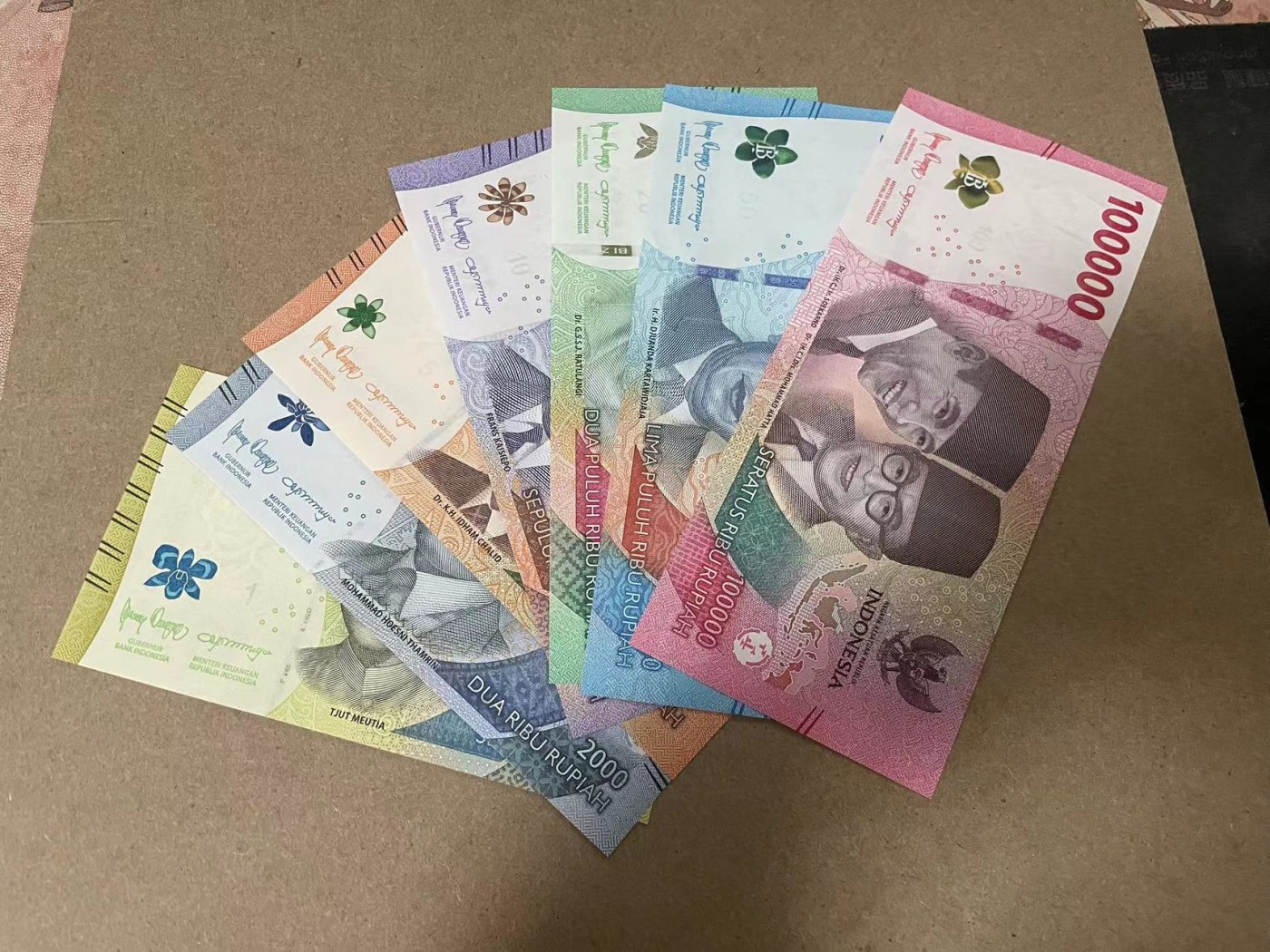 【Blue Auction】✨世界纸币精拍第368期——格雷伯爵夫妇 【一组7张尾2同全套AAA首发】印尼 新版 1000-100000卢比一组 全新UNC