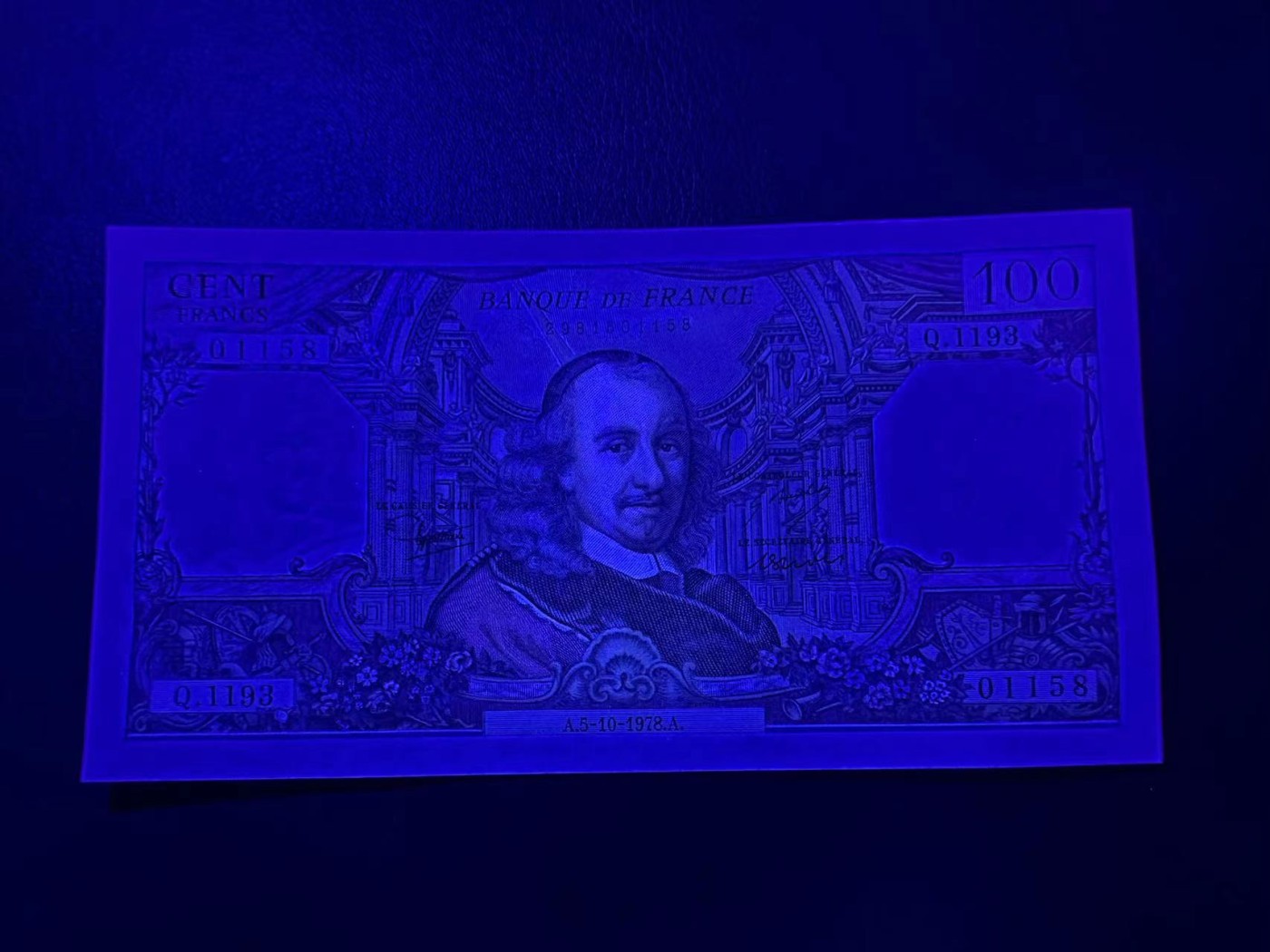 【Blue Auction】✨世界纸币精拍第368期——格雷伯爵夫妇 【无47】法国 1978年100法郎 高乃伊  UNC