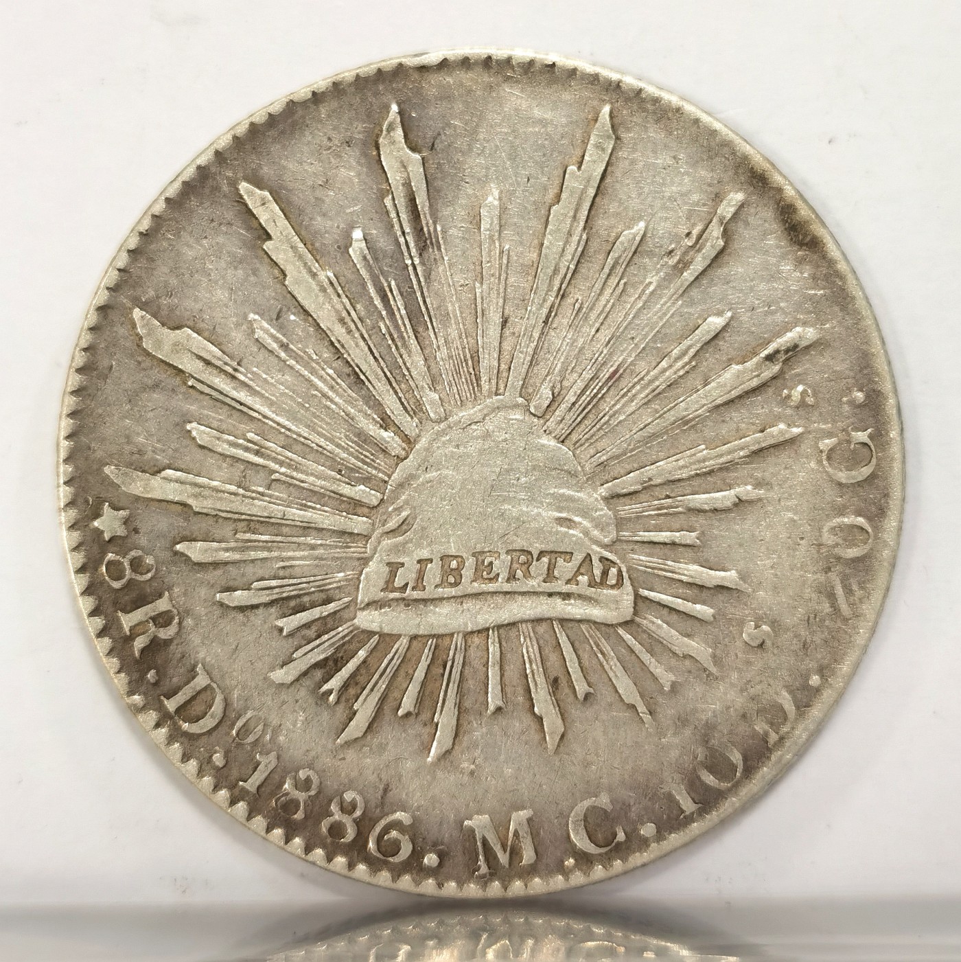 博洋堂世界钱币拍卖第042期周六场（全场包邮）本周五、周六二场连拍 墨西哥花边鹰洋DO 1886 8里亚尔 中期老包浆老鹰