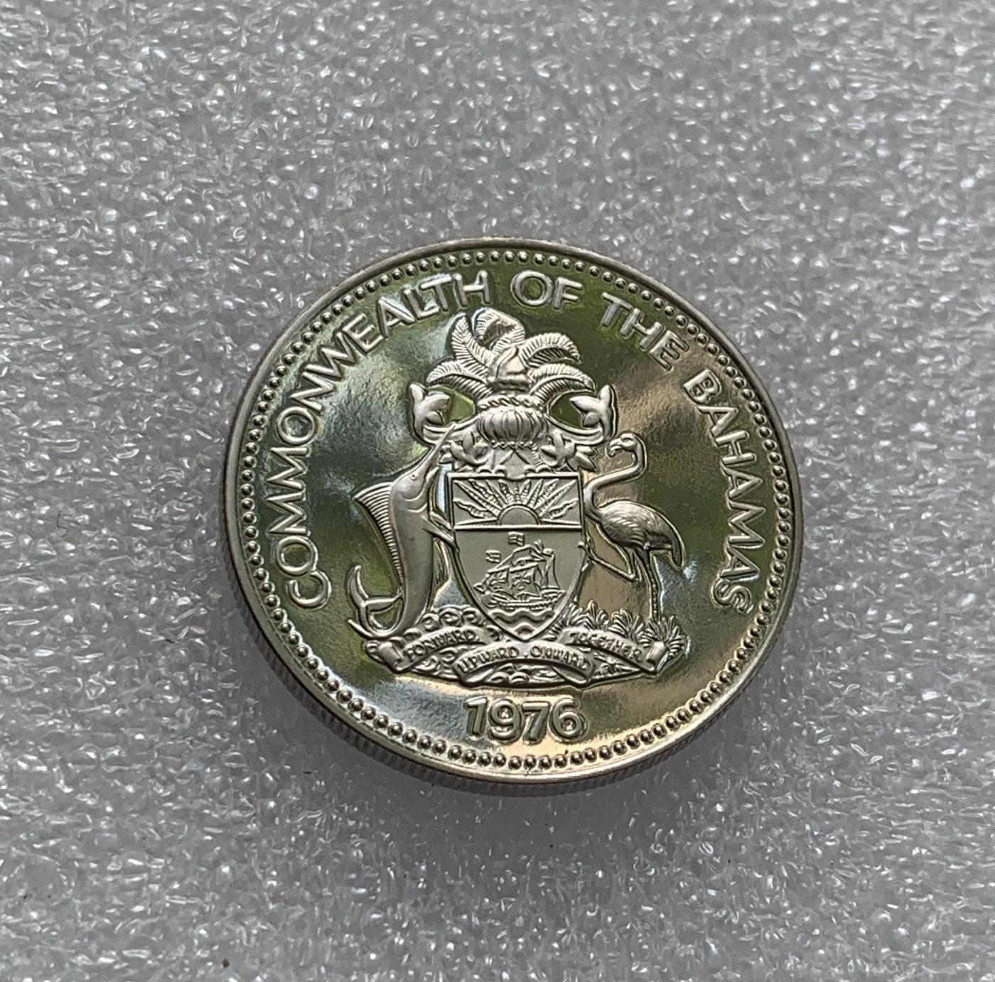 瓶子🏺第108期拍卖会  巴哈马1977年帆船25分精制币