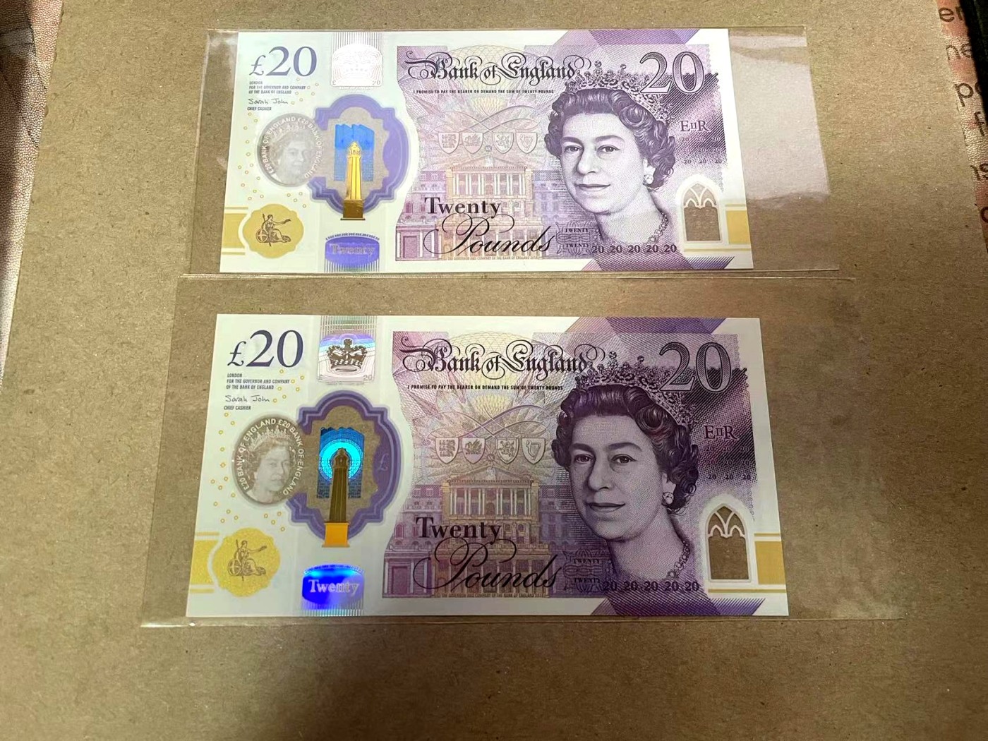 【Blue Auction】✨世界纸币精拍第368期——格雷伯爵夫妇 【一组2张无47】英国 2018年20镑 全新UNC