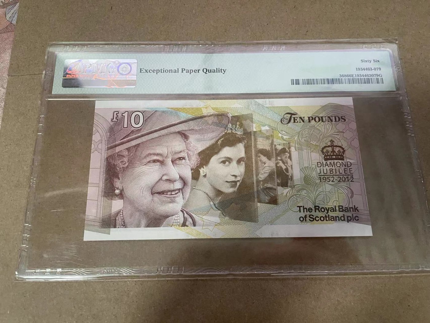 【Blue Auction】✨世界纸币精拍第368期——格雷伯爵夫妇 苏格兰 2012年10镑 PMG66EPQ 纪念钞