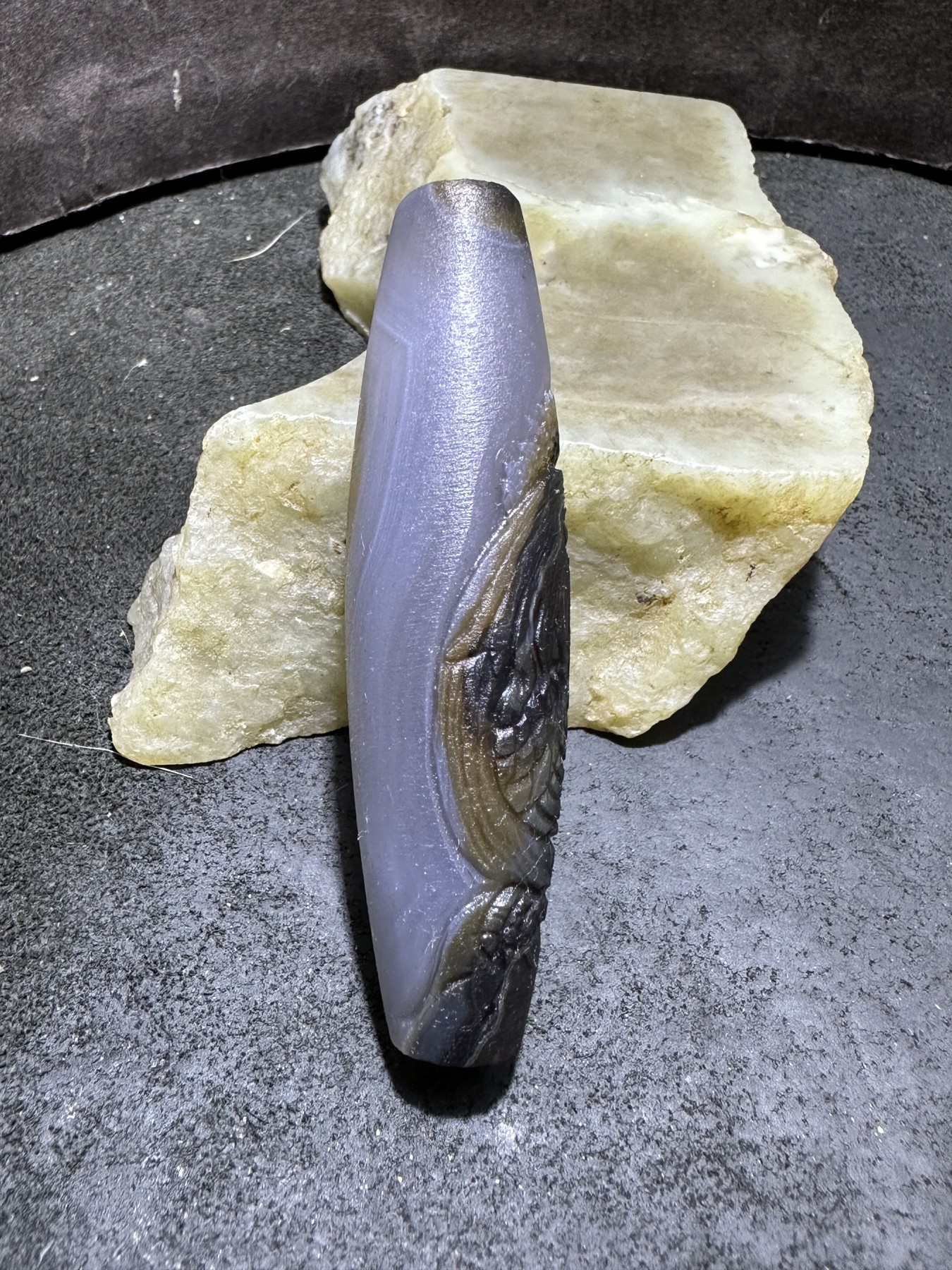 精美亚光高玉化巴西玛瑙手工俏色巧雕雄鸡吊坠（把件）一个！
