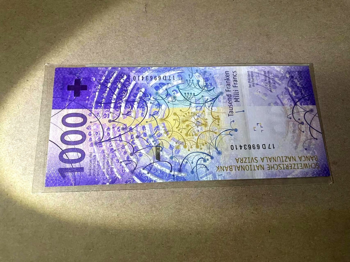 【Blue Auction】✨世界纸币精拍第368期——格雷伯爵夫妇 瑞士 2017年1000法郎 手版 全新UNC 精美 