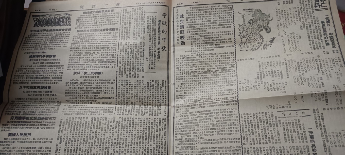 50个拍品全部0起，放漏拍！ 《救亡情报》抗日时期老报纸，建国后官方影印