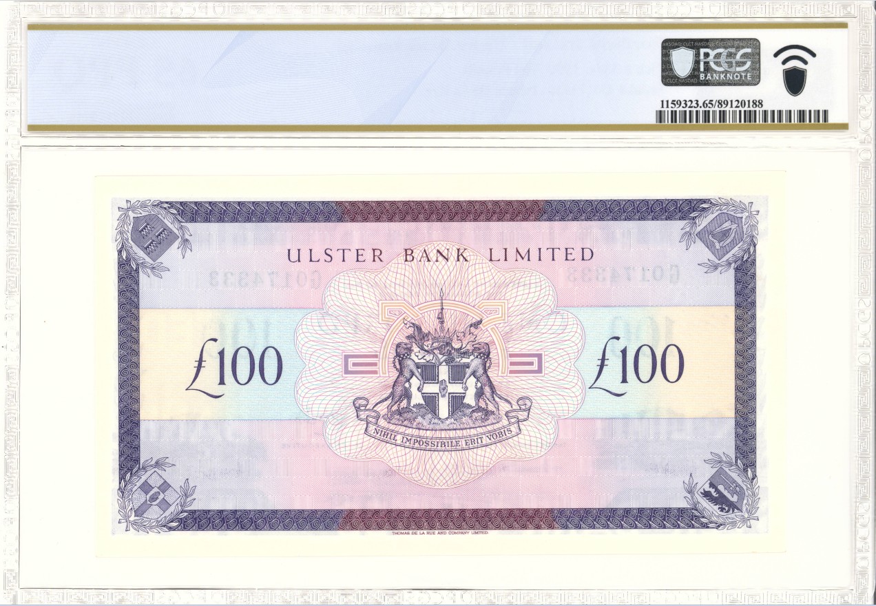《张总收藏》118期-外币超精品合集 北爱尔兰1990年100镑PCGS65E豹子号333 国内不常见 一票难求