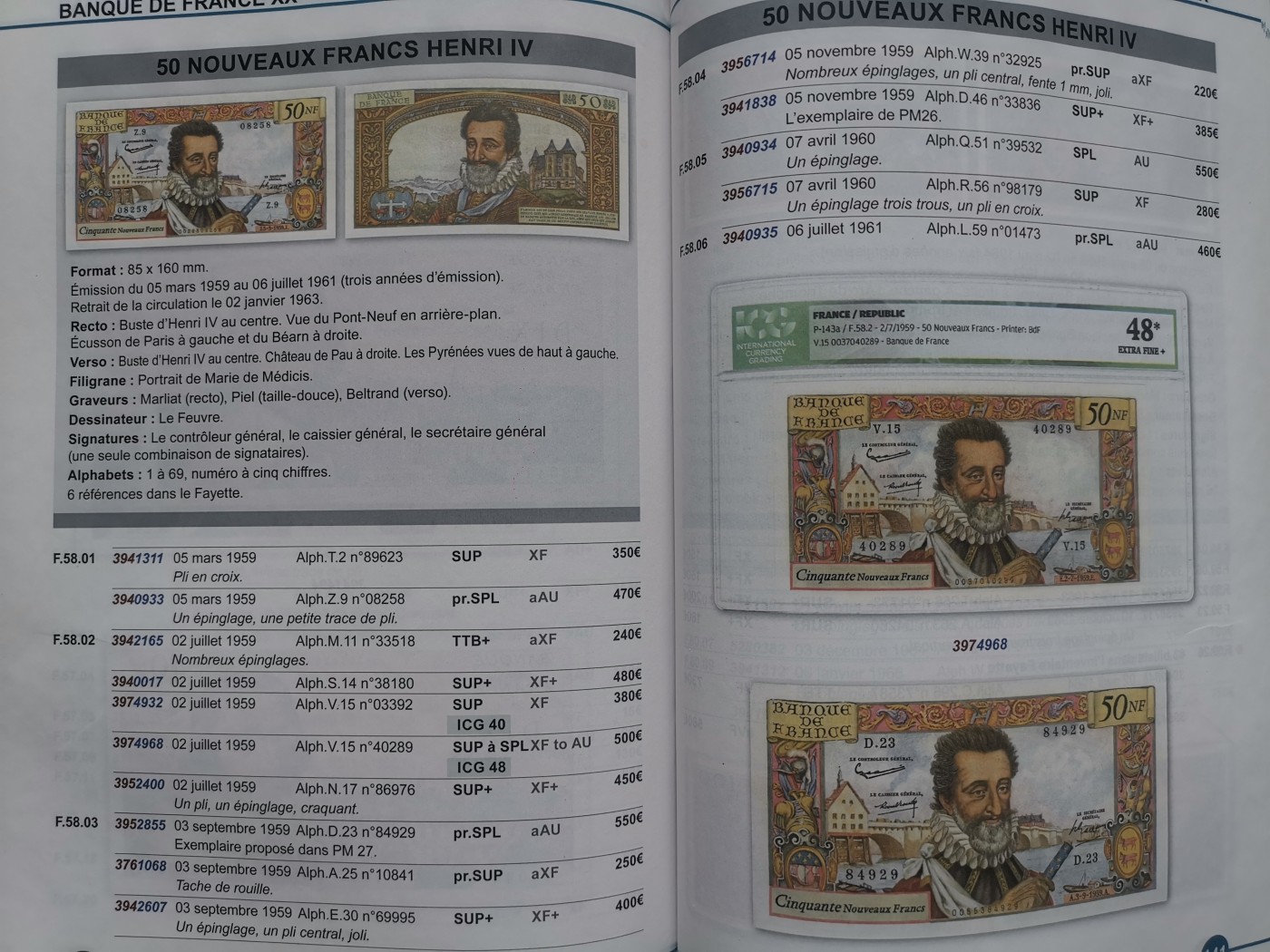 【Blue Auction】✨世界纸币精拍第368期——格雷伯爵夫妇 法国 纸币目录 一册 介绍十分详细 工具书