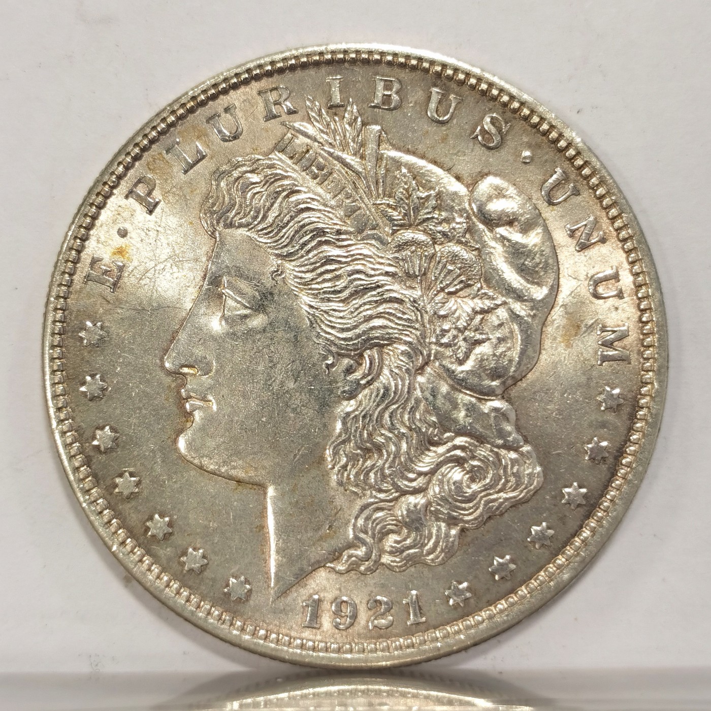 博洋堂世界钱币拍卖第042期周六场（全场包邮）本周五、周六二场连拍 美国1921年摩根银币，品相很好，车轮光