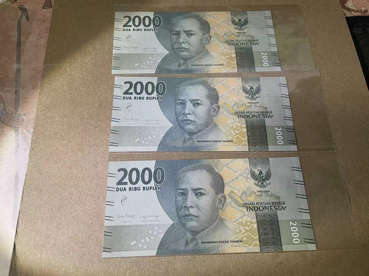 【Blue Auction】✨世界纸币精拍第368期——格雷伯爵夫妇 【一组3张123456阶梯号】印尼 2016年2000卢比 全新UNC