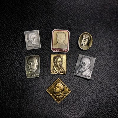 勋爵秋韵徽章专场第五期 - 【7枚】苏联历史名人人头徽章 铝制 品相如图