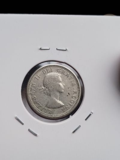1958年 加拿大十分银币。 - 1958年 加拿大十分银币。